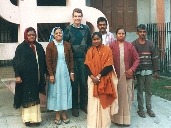 2000: Robert Coenraads with Sr. Crescence and staff