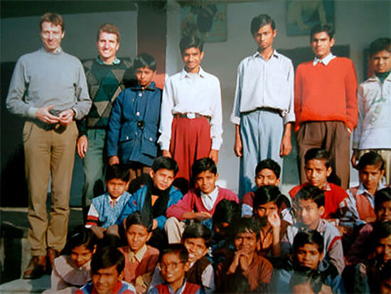 2000: Robert with Mark and one of the classes